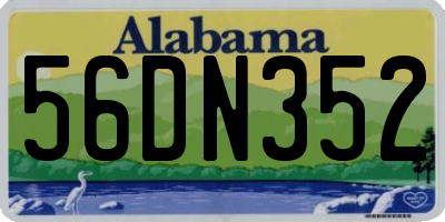 AL license plate 56DN352