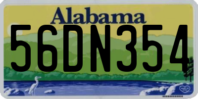 AL license plate 56DN354