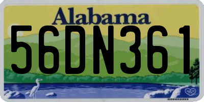 AL license plate 56DN361