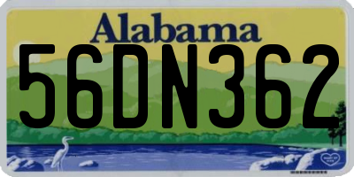 AL license plate 56DN362