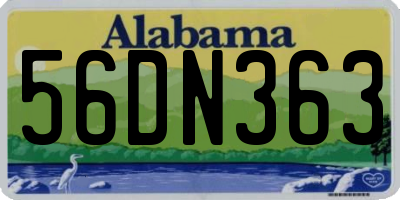 AL license plate 56DN363