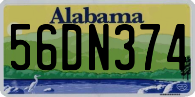 AL license plate 56DN374