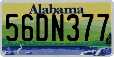AL license plate 56DN377