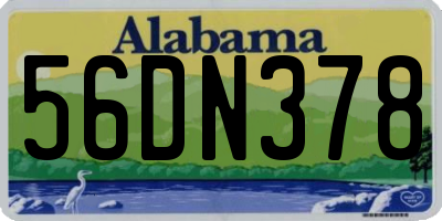 AL license plate 56DN378