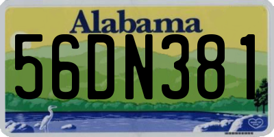 AL license plate 56DN381
