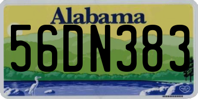AL license plate 56DN383