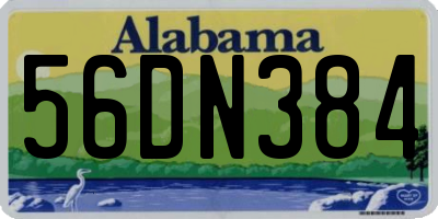 AL license plate 56DN384