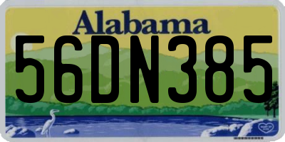 AL license plate 56DN385