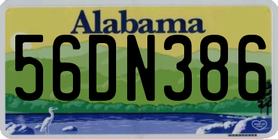 AL license plate 56DN386