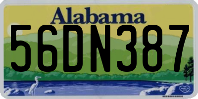 AL license plate 56DN387