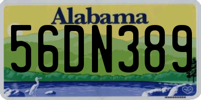 AL license plate 56DN389