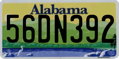 AL license plate 56DN392