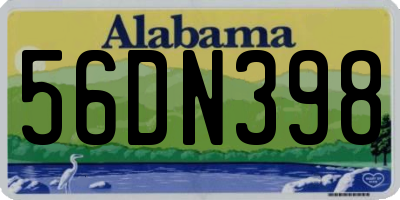 AL license plate 56DN398