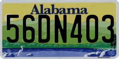 AL license plate 56DN403