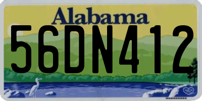 AL license plate 56DN412