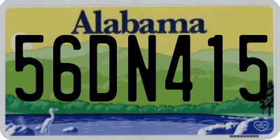 AL license plate 56DN415