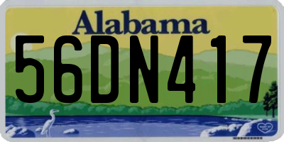 AL license plate 56DN417