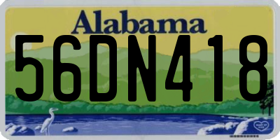 AL license plate 56DN418
