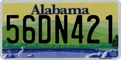 AL license plate 56DN421