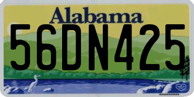 AL license plate 56DN425