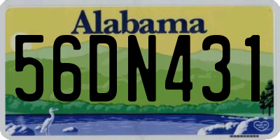 AL license plate 56DN431