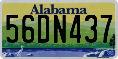 AL license plate 56DN437