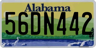 AL license plate 56DN442