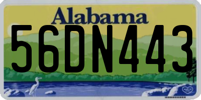 AL license plate 56DN443