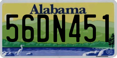 AL license plate 56DN451