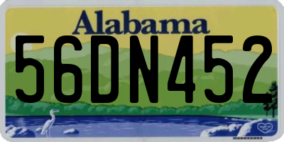 AL license plate 56DN452