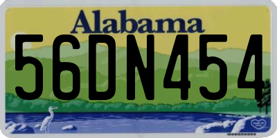 AL license plate 56DN454