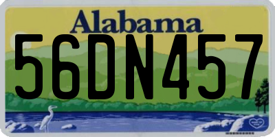 AL license plate 56DN457