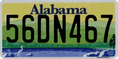 AL license plate 56DN467
