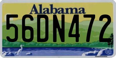 AL license plate 56DN472