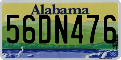 AL license plate 56DN476