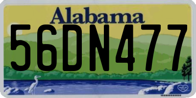 AL license plate 56DN477