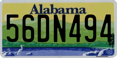 AL license plate 56DN494