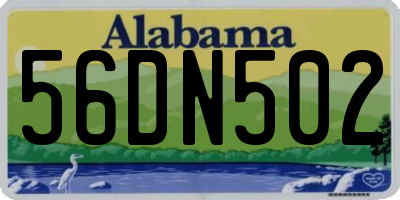 AL license plate 56DN502