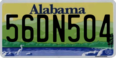AL license plate 56DN504