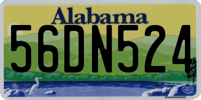 AL license plate 56DN524