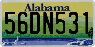 AL license plate 56DN531