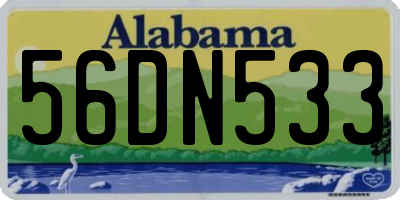 AL license plate 56DN533