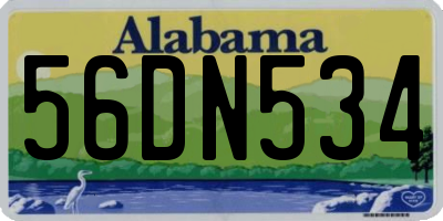 AL license plate 56DN534