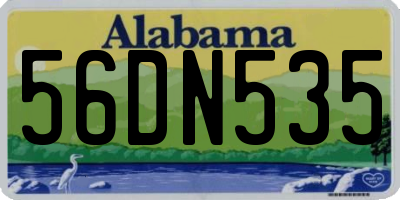 AL license plate 56DN535
