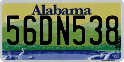 AL license plate 56DN538