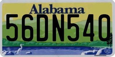 AL license plate 56DN540
