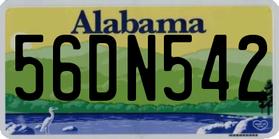 AL license plate 56DN542