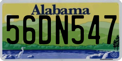 AL license plate 56DN547