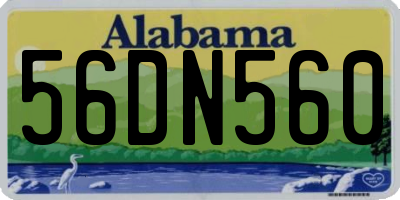 AL license plate 56DN560