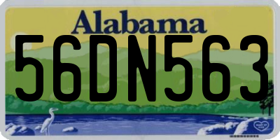 AL license plate 56DN563